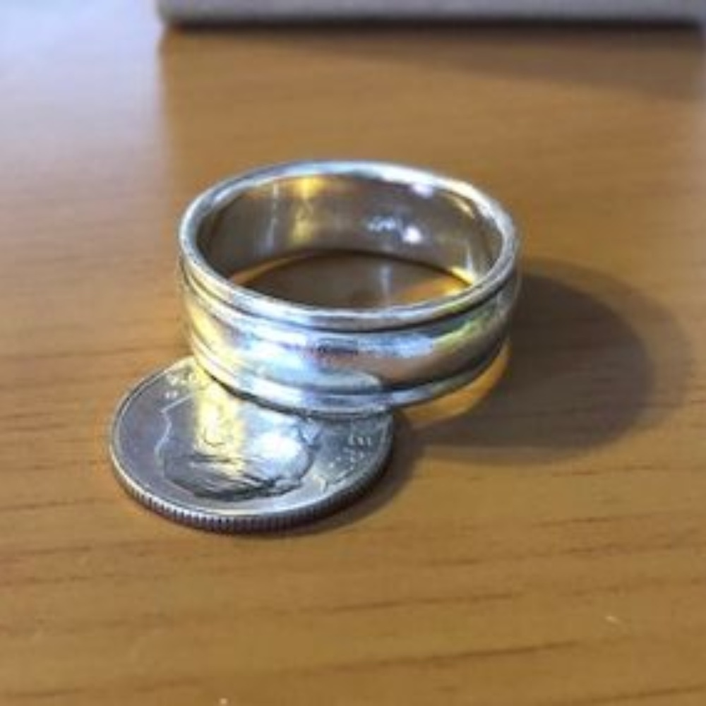 Sterling Silver Cigar Band Ring